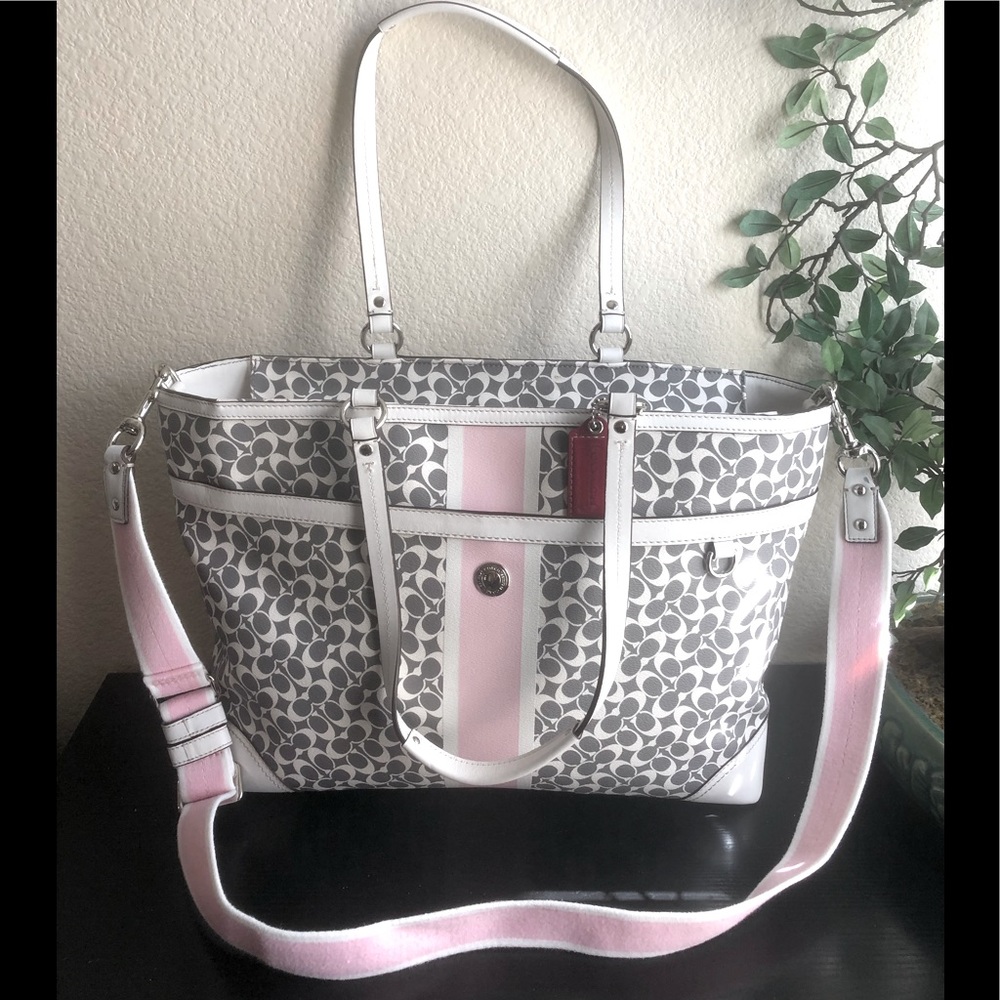 COACH Chelsea Heritage Stripe PVC-Leather 👜